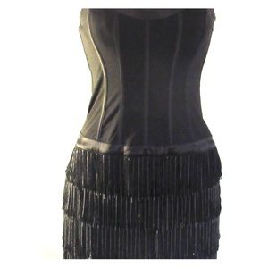 Rebecca Queen Black Embellished Dress